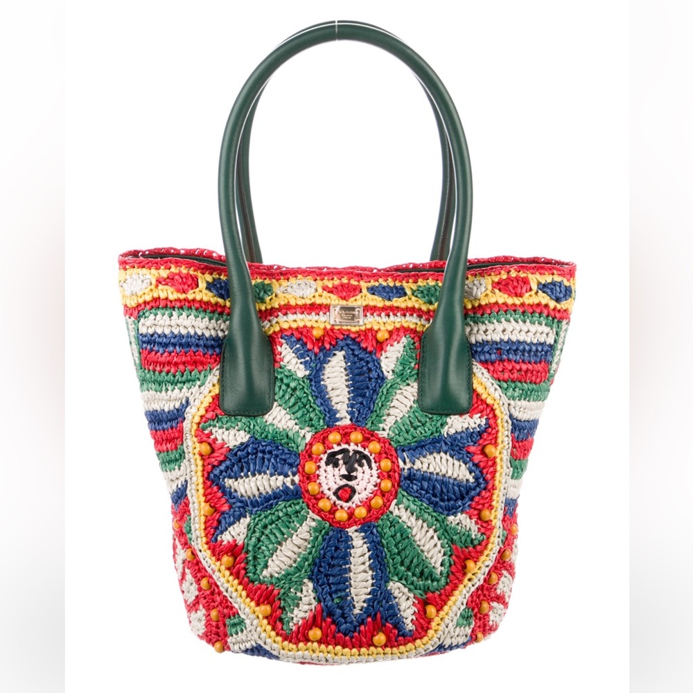 Dolce & Gabbana Raffia bucket bag